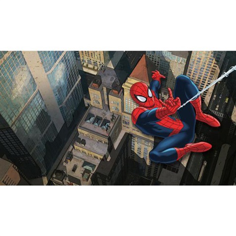 Ultimate Spider-Man City Scape Pre-Pasted Mural