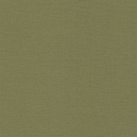 Umi Green Faux Linen Wallpaper