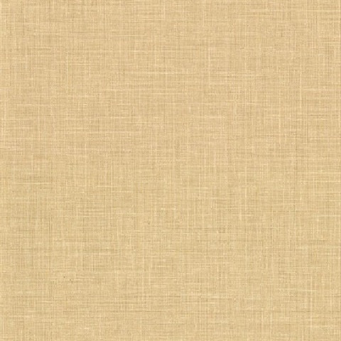 Upton Wheat Faux Linen Wallpaper