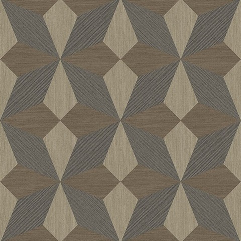 Valiant Multicolor Faux Grasscloth Geometric Wallpaper