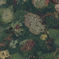 Vase with Chinese Asters and Gladiolas Wallpaper