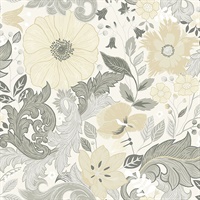 Victoria Pastel Floral Nouveau Wallpaper