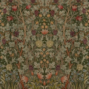 Vine Embroidery Sea Green Wall Mural