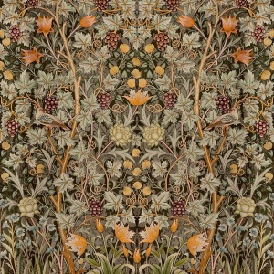 Vine Embroidery Sea Green Wall Mural