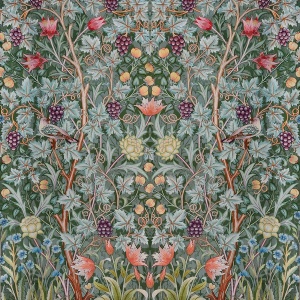 Vine Embroidery Sea Green Wall Mural