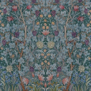 Vine Embroidery Sea Green Wall Mural