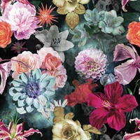 Vintage Floral Blooms P & S Wallpaper