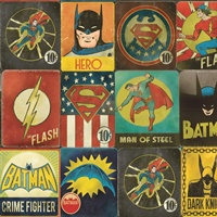 Vintage Justice League Peel And Stick Wallpaper