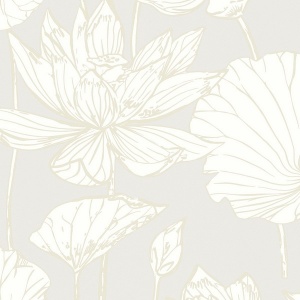 Viola Floral Espresso & Metallic Bronze Wallpaper