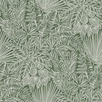Vita Green Botanical Wallpaper