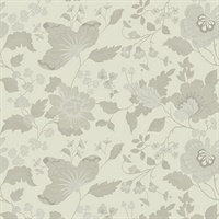 Vittoria White Floral Wallpaper