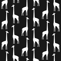 Vivi Black Giraffe Wallpaper