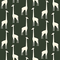 Vivi Green Giraffe Wallpaper