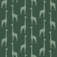 Vivi Teal Giraffe Wallpaper