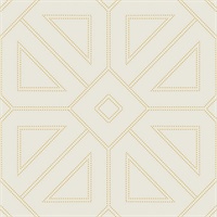 Voltaire Gold Beaded Geometric Wallpaper