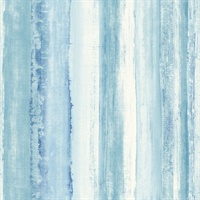 Watercolor Stripe Blue Peel & Stick Wallpaper