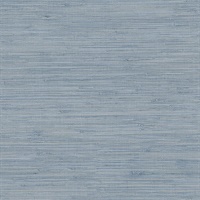 Waverly Blue Faux Grasscloth Wallpaper