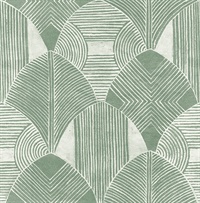 Westport Green Geometric Wallpaper