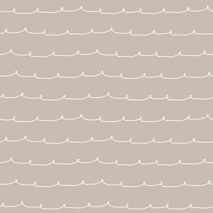 Wiggle Line Taupe Wallpaper
