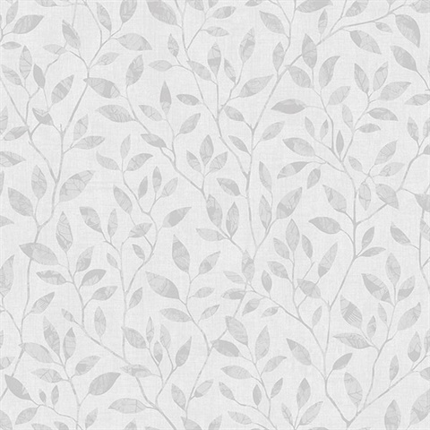 Willow Light Grey Silhouette Trail Wallpaper
