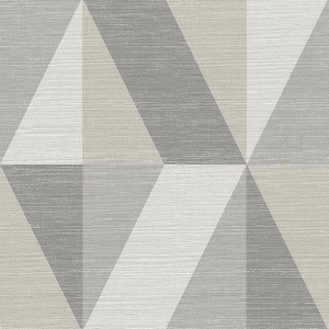 Winslow Slate Geometric Faux Grasscloth Wallpaper