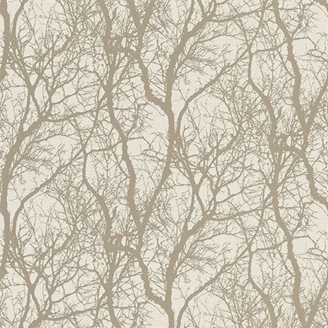 Wiwen Beige Tree Wallpaper