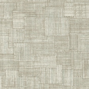 Woven Blocks Beige Wallpaper