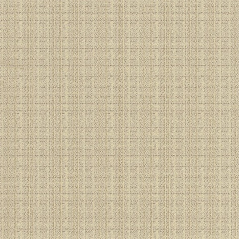 Woven Crosshatch Wallpaper - Almond