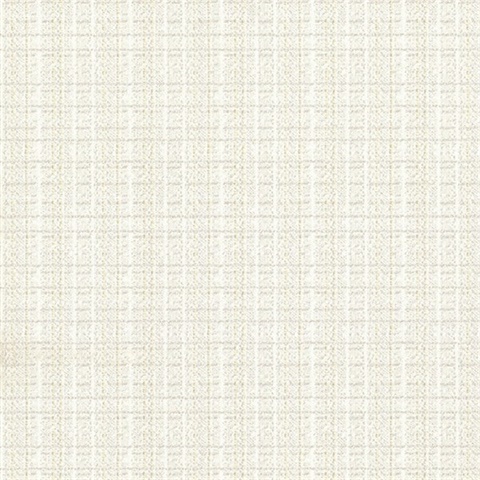 Woven Crosshatch Wallpaper - Ivory
