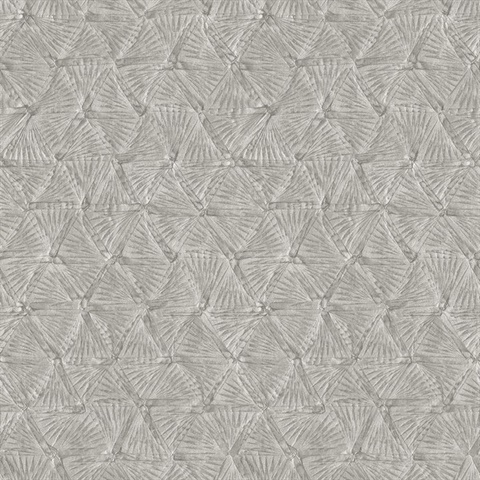 Wright Pewter Textured Triangle Wallpaper