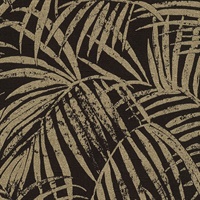 Yumi Black Palm Leaf Wallpaper