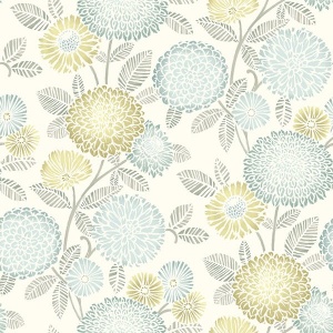 Zalipie Apricot Floral Trail Wallpaper