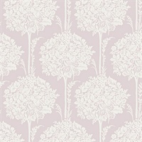 Zaria Lavender Topiary Wallpaper