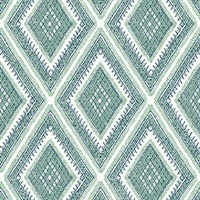 Zaya Green Tribal Diamonds Wallpaper