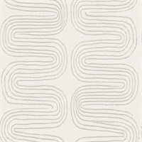 Zephyr Grey Abstract Stripe Wallpaper