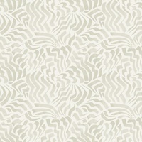 Zora Wave Light Grey Wallpaper
