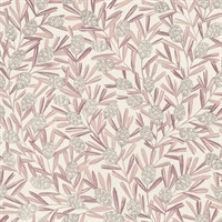 Zulma Pink Decorative Botanical Wallpaper